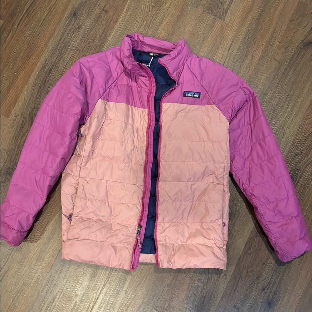 Patagonia Down Sweater Used Amaranth Pink Girls Large/Size 12
